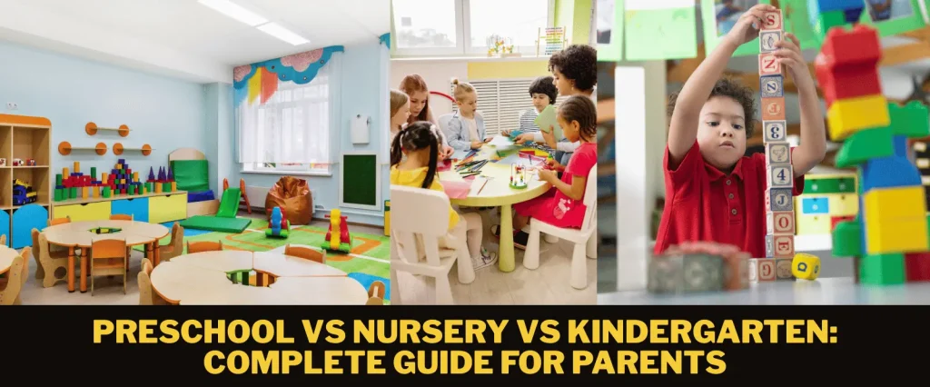Preschool vs Nursery vs Kindergarten Complete Guide for Parents