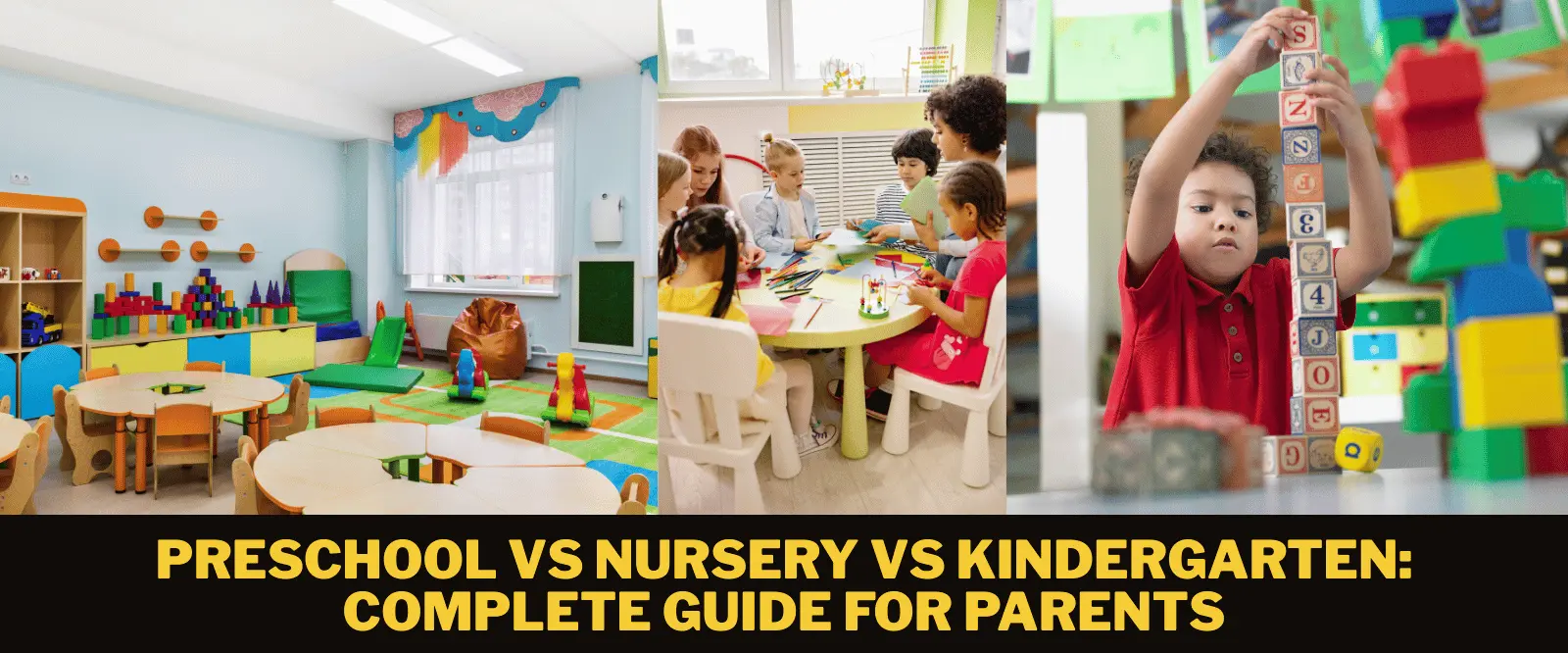 Preschool vs Nursery vs Kindergarten Complete Guide for Parents